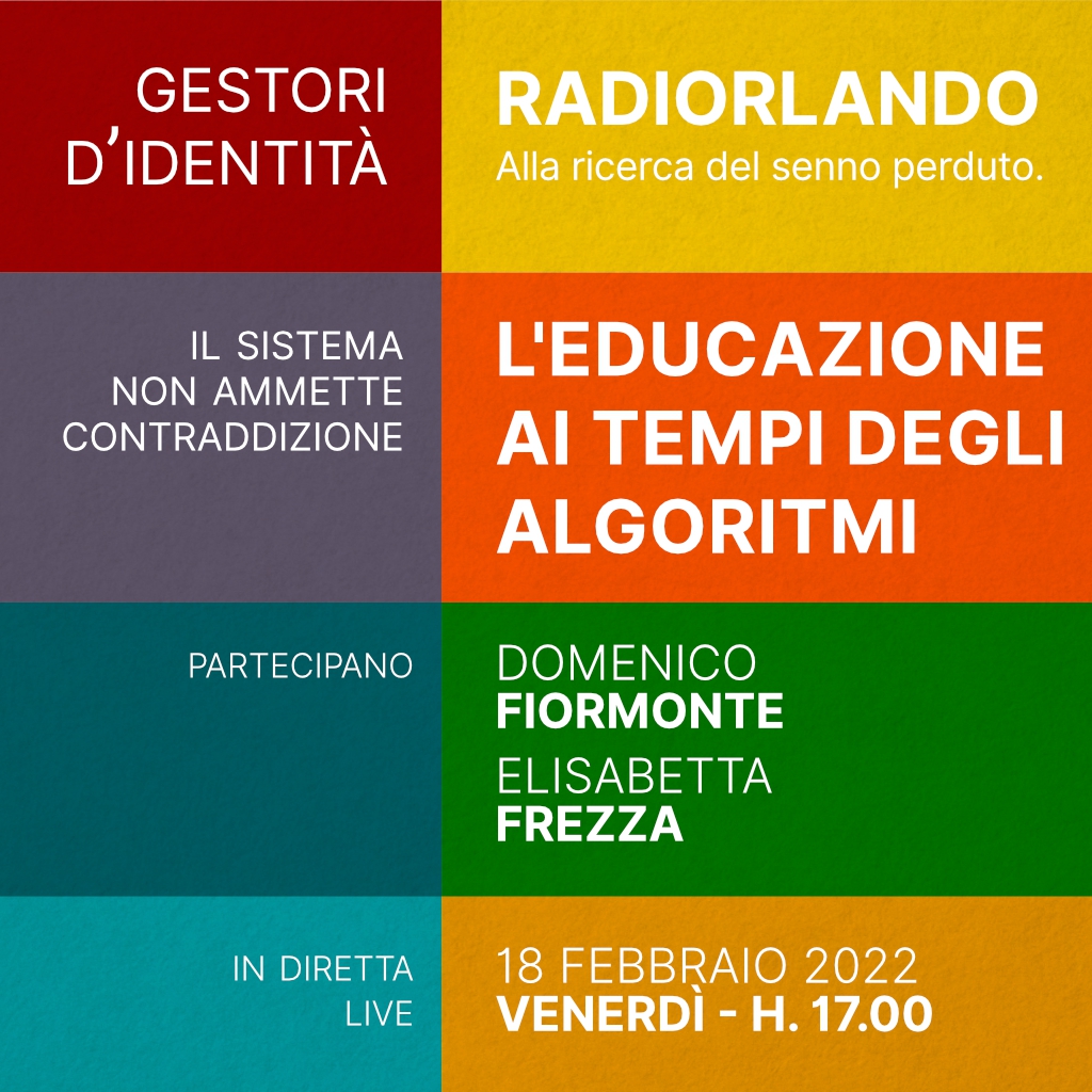 01 - L'educazione ai tempi degli algoritimi - GESTORI d’IDENTITÀ